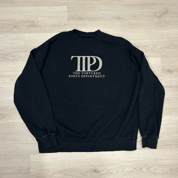 Taylor Swift Sweaters - Tortured poets department black crewneck sweatshirt